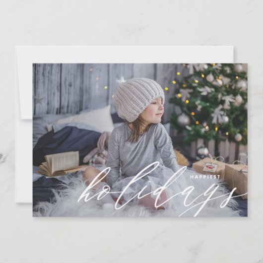 最も幸せなホリデー 現代の写真 シーズンカード (正面)