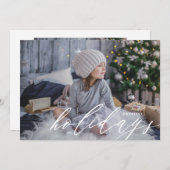 最も幸せなホリデー 現代の写真 シーズンカード (正面/裏面)
