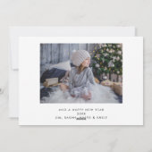 最も幸せなホリデー 現代の写真 シーズンカード (裏面)