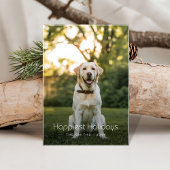 最も幸せな休日おもしろい犬フォトクリスマスカード シーズンカード