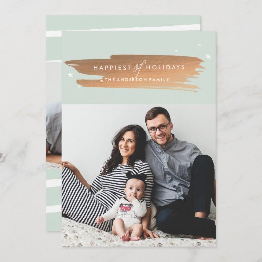 最も幸せな休日のクリスマスカード シーズンカード (正面/裏面)