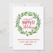 最も幸せな休日のビジネス企業のクリスマス シーズンカード (正面)