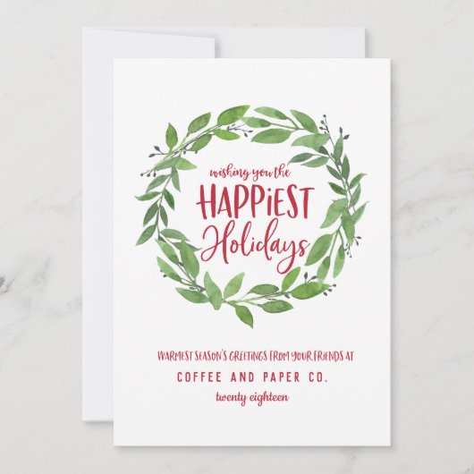 最も幸せな休日のビジネス企業のクリスマス シーズンカード (正面)