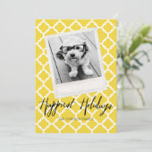 最も幸せな休日のモダンな四葉模様の写真 シーズンカード (スタンド正面)