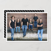 最も幸せな休日クリスマスグリーティングフォトカード シーズンカード (正面/裏面)