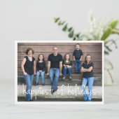 最も幸せな休日クリスマスグリーティングフォトカード シーズンカード (スタンド正面)