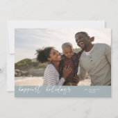 最も幸せな休日スクリプトストーンクリスマスフォト シーズンカード (正面)