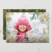 最も幸せな休日フルブリードフォト シーズンカード (正面/裏面)