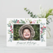 最も幸せな休日フレーム写真クリスマスカード シーズンカード (スタンド正面)