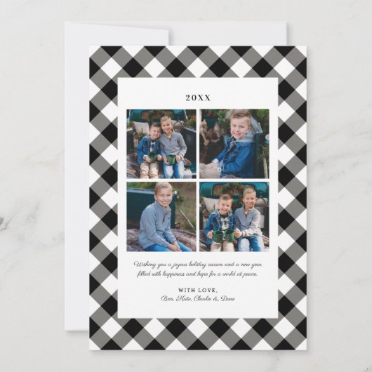 最も幸せな休日ブラックバッファロープライド写真 シーズンカード (裏面)