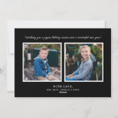 最も幸せな休日ブラックバッファロープライド写真 シーズンカード (裏面)