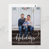 最も幸せな休日、クリスマスグリーティングファミリーフォト ポストカード (正面/裏面)