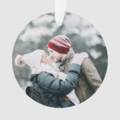 最も幸せな休日 |クリスマススタイリッシュのミニマル オーナメント (正面)