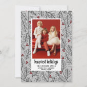 最も幸せな休日 – シルバーブラック赤 – 1写真 シーズンカード (正面)