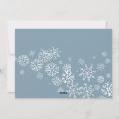 最も幸せな休日 |スノーフレーク3フォトコラージュ シーズンカード (裏面)