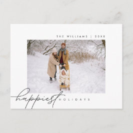 最も幸せな休日、メリークリスマス、家族写真 ポストカード