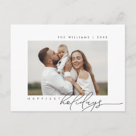 最も幸せな休日、メリークリスマス、家族写真 ポストカード