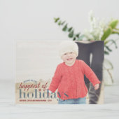 最も幸せな休日 |休日のフォトグリーティング シーズンカード (スタンド正面)