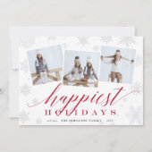 最も幸せな休日 |写真コラージュカード シーズンカード (正面)