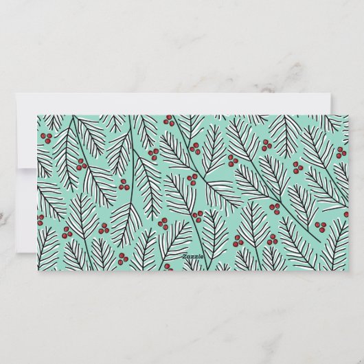 最も幸せな休日 – 1フォトミニマルモダンリスト シーズンカード (裏面)