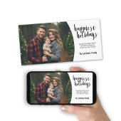 最も幸せな休日 – 1フォトミニマルモダンリスト シーズンカード