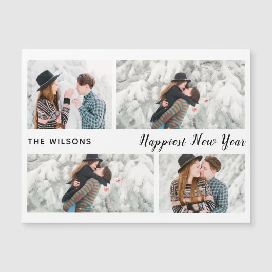 最も幸せな新年モダンの写数々の真新年 (正面)