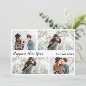 最も幸せな新年モダンの写数々の真新年 シーズンカード (スタンド正面)