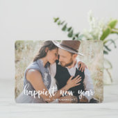 最も幸せな新年 |ホリデーフォトカード シーズンカード (スタンド正面)