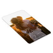 最も幸せな日エレガントの書結婚道 マグネット (右側)