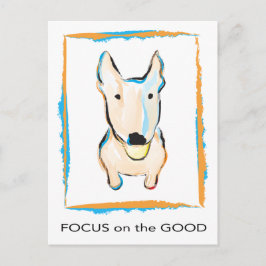 最も幸せな犬は史上最高のイギリスのブルテリア ポストカード