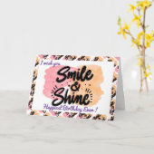 最も幸せな誕生日モチベーション カード (黄色い花)