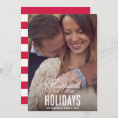 最も幸せな%PIPE%の休日の写真カード シーズンカード (正面/裏面)