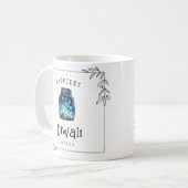 最も幸せなDiwali水の色の星カスタマイズ コーヒーマグカップ (正面左)