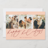 最も幸エレガントせな休日3家族写真 シーズンカード (正面)