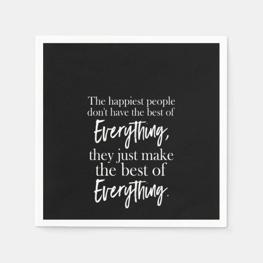 最も幸福な人々は全最高の物を持たない スタンダードカクテルナプキン (正面)