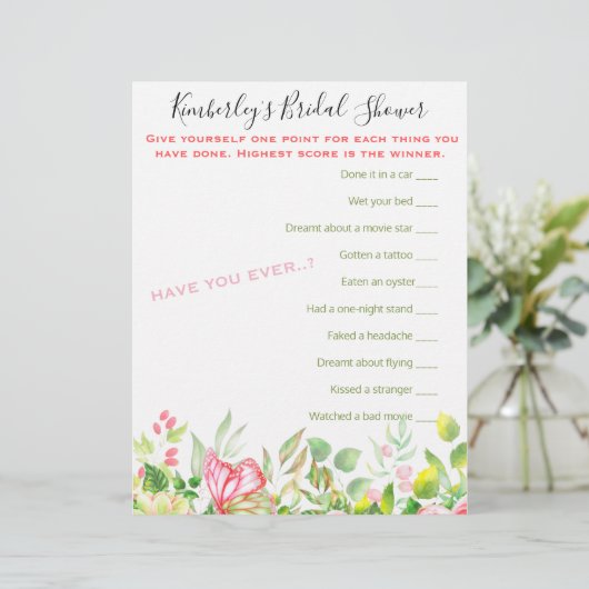 最も広い質問ゲームフローラ赤ちゃんシャワー活動 (スタンド正面)