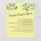 最も広い質問ゲームブライダルシャワー活動 (裏面)