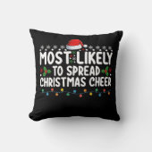 最も広がる可能性が高いクリスマス応援ホリデーファミー クッション (正面)