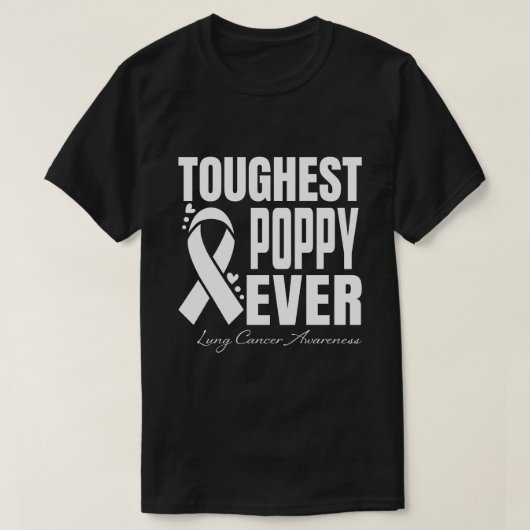 最も強いケシ史上最高の肺がん認識度 Tシャツ (デザイン正面)