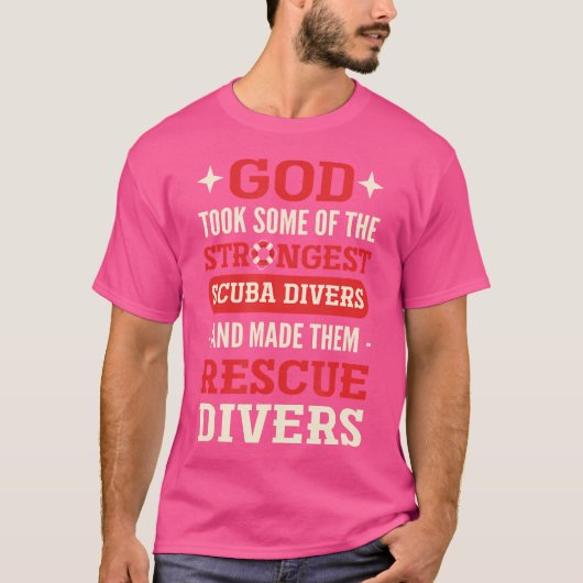 最も強いスキューバダイバーが救助潜水艇になる Tシャツ (正面)