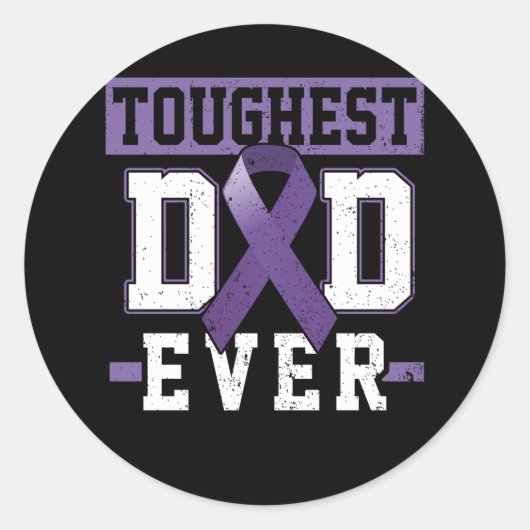 最も強いパパ史上最も食道がん認識度リブ ラウンドシール (正面)