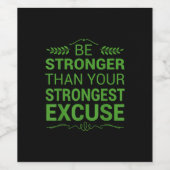 最も強力な口実ジムの動機おもしろいよりも強い ワインラベル (シングルラベル)