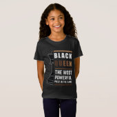 最も強力な駒 ブラッククイーン 1 Tシャツ (正面フル)