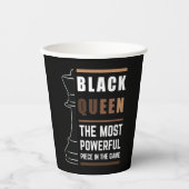 最も強力な駒 ブラック・クイーン 1 紙コップ (正面)