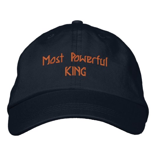 最も強力なKINGプリントネイビーハンズサムキャップ - ハット (正面)