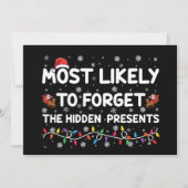 最も忘れがちな隠しプレゼント クリスマス 招待状 (正面)