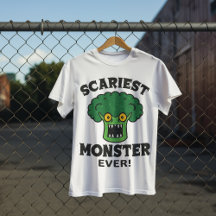 最も怖いブロッコリーモンスターの面白いハロウィンデザイン