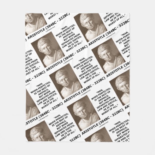 最も悪い動物の法律の正義のアリストテレスの人のベスト フリースブランケット (正面)
