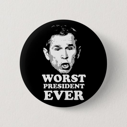 最も悪い大統領 缶バッジ (正面)