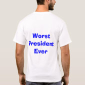 最も悪い大統領 Tシャツ (裏面)